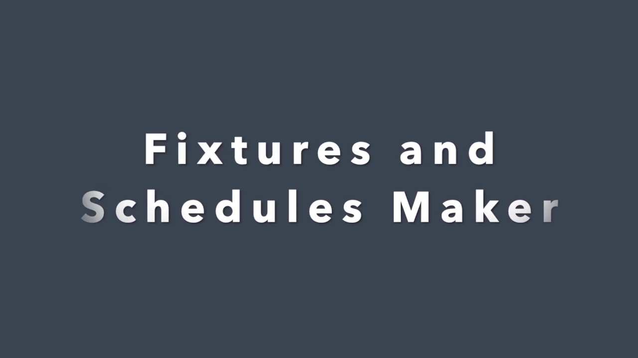 Fixtures Generation for Tournaments using Playmatches Tournament ...
