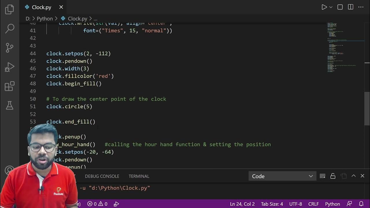Let's make Analog Clock | Python Turtle Program | Practically - YouTube