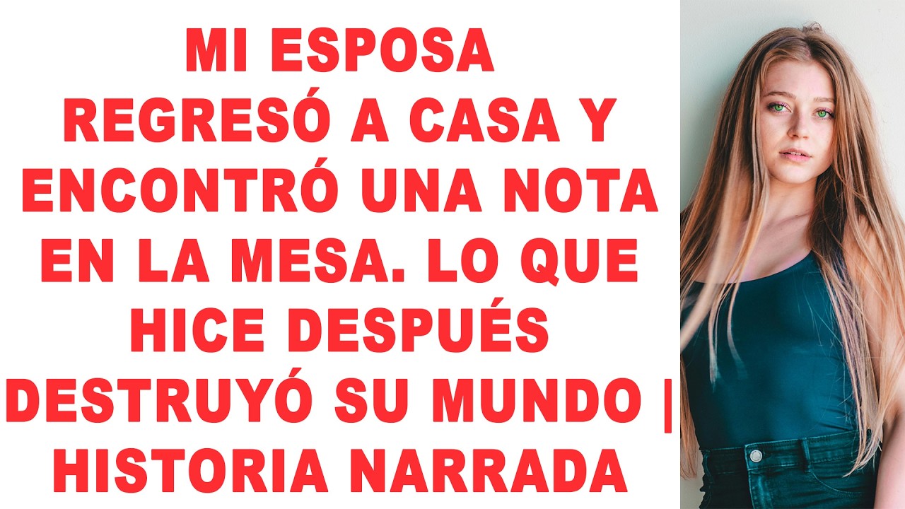 Mi esposa regresó a casa y encontró una nota en la mesa. Lo que hice después destruyó su mundo