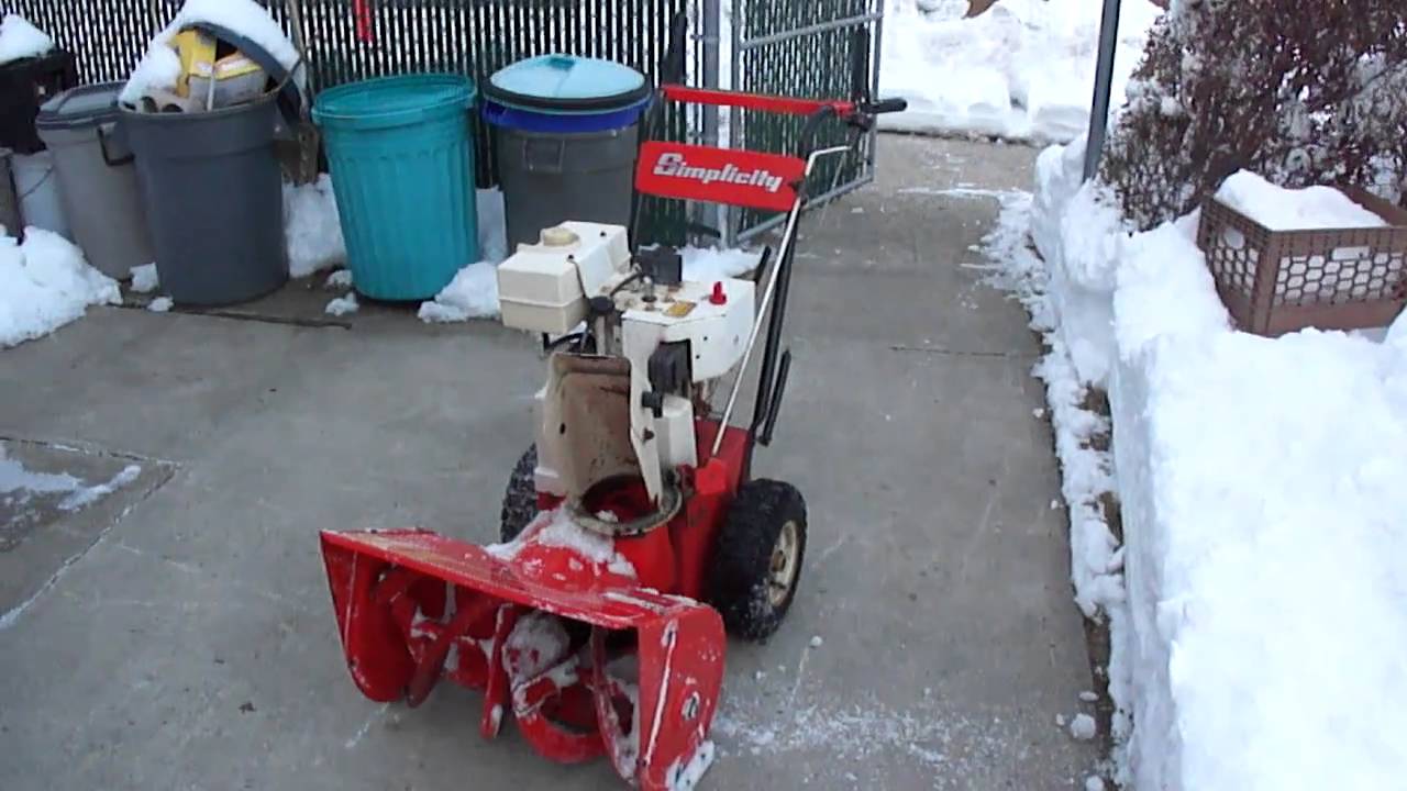 Simplicity snowblower I am selling on craigslist. YouTube