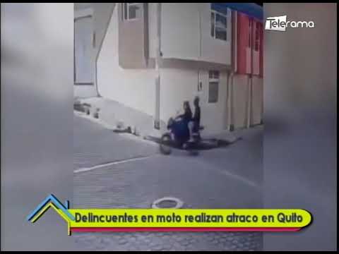 Delincuentes en moto realizan atraco en Quito