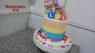 easy candy themed cake idea