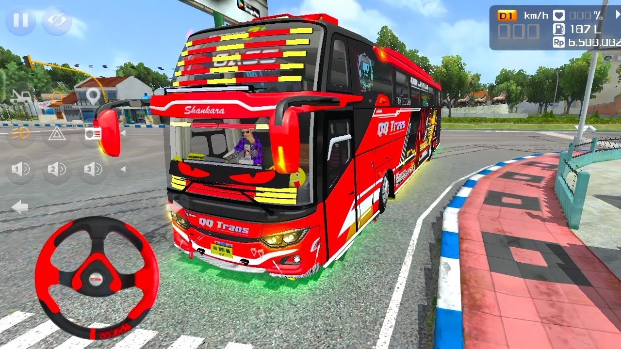 Bus Pariwisata QQ Trans VeGass Full Modif Makin Keren Pasang Strobo ...