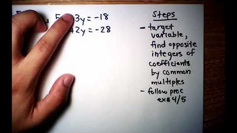 Algebra II - Substitution and Elimination (2 Variables) Part 2/2