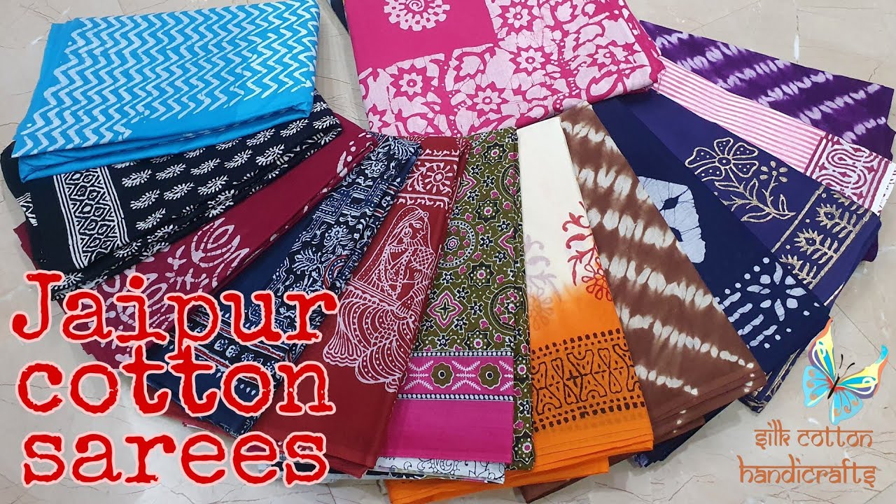 Jaipur cotton sarees | handblock printed sarees | pure mul cotton sarees | 9 December 2021