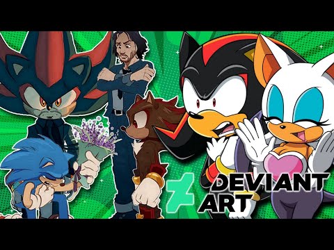 SHADOW WICK?! - Shadow & Rouge vs Deviantart [Sonic Movie 3 Fan Art]