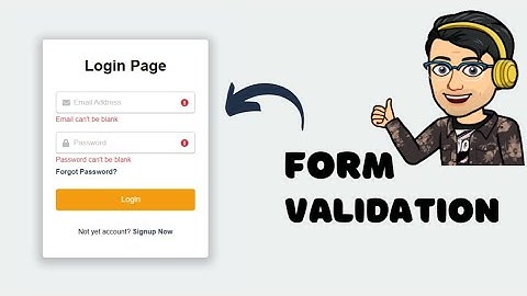 Form Validation in Html CSS And JavaScript