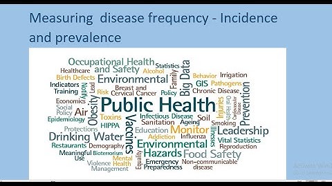 Measuring  disease frequency - Incidence and prevalence