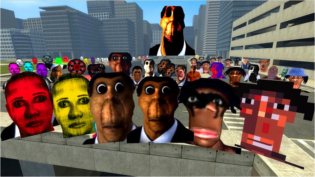JUANDALE PRINGLE FAMILY, OBUNGA NEXTBOTS FAMILY & COLORFUL SELENE NEXTBOTS Chase me in Garry's Mod