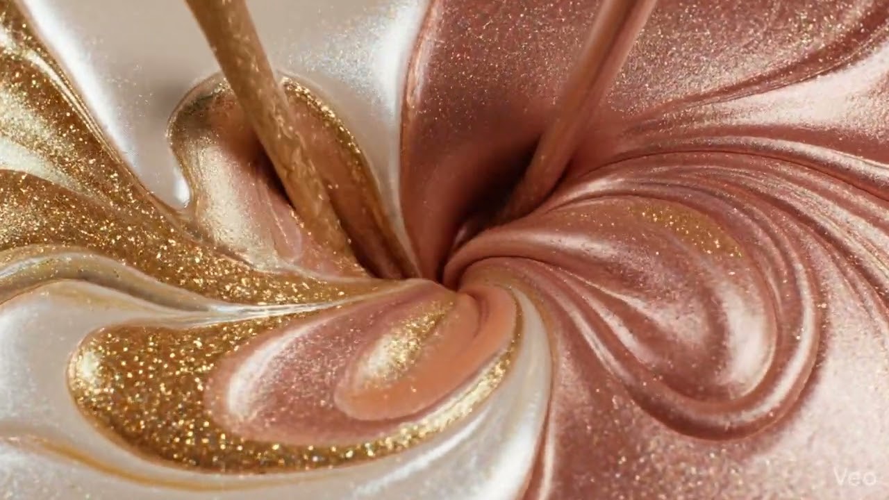 Golden white and golden pink color mix 