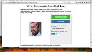 3D model of your face from a single JPG image (python and ML)