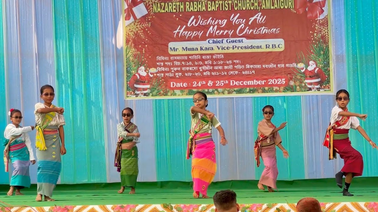 Egin Gana Srijwitani | Amlaiguri Primary Girls Group Dance | Rabha Gospel Video Song