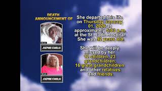 Josephine Stanislas ~ Short Obituary