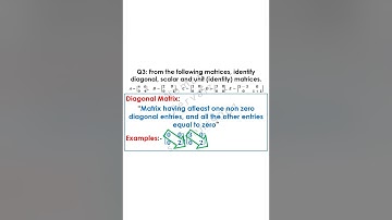 #student9001 Diagonal Matrix|| 9th Math|| 1.2|| Science Group|| Definitions || class 9
