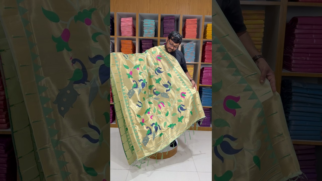 Paithani Soft Silk Lotus Jaal Dupatta