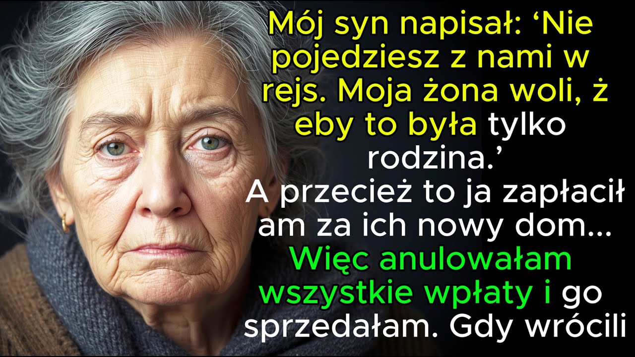 Zawsze wierzyłam, że rodzina to świętość. Nawet gdy syn i synowa zaczęli coraz częściej zamykać drzwi przede mną, tłumaczyłam to sobie remontem, zmęczeniem, nowym życiem. Aż pewnego ranka dostałam...