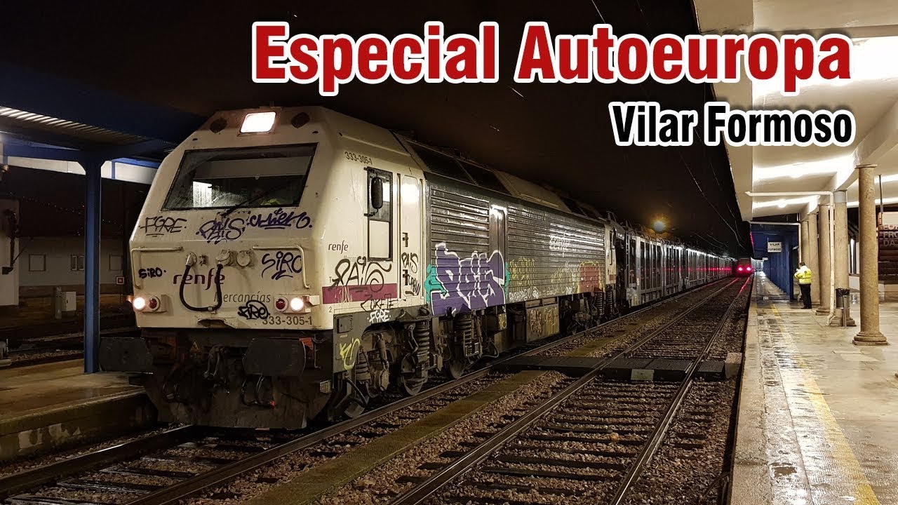 Comboio especial Autoeuropa em Vilar Formoso