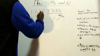 Learning how to find the mean median maximum minimum range and mode