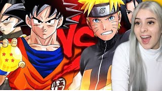 REAGINDO ao GOKU E VEGETA vs NARUTO E SASUKE! - DUELO DE TITÃS ( 7 MINUTOZ ) ‹ Alpha ›