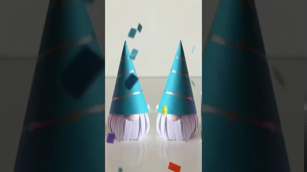 How To Make Paper Christmas Gnomes 🎅🏻 / DIY / Christmas Decor ( 1-minute video) |Priti Sharma