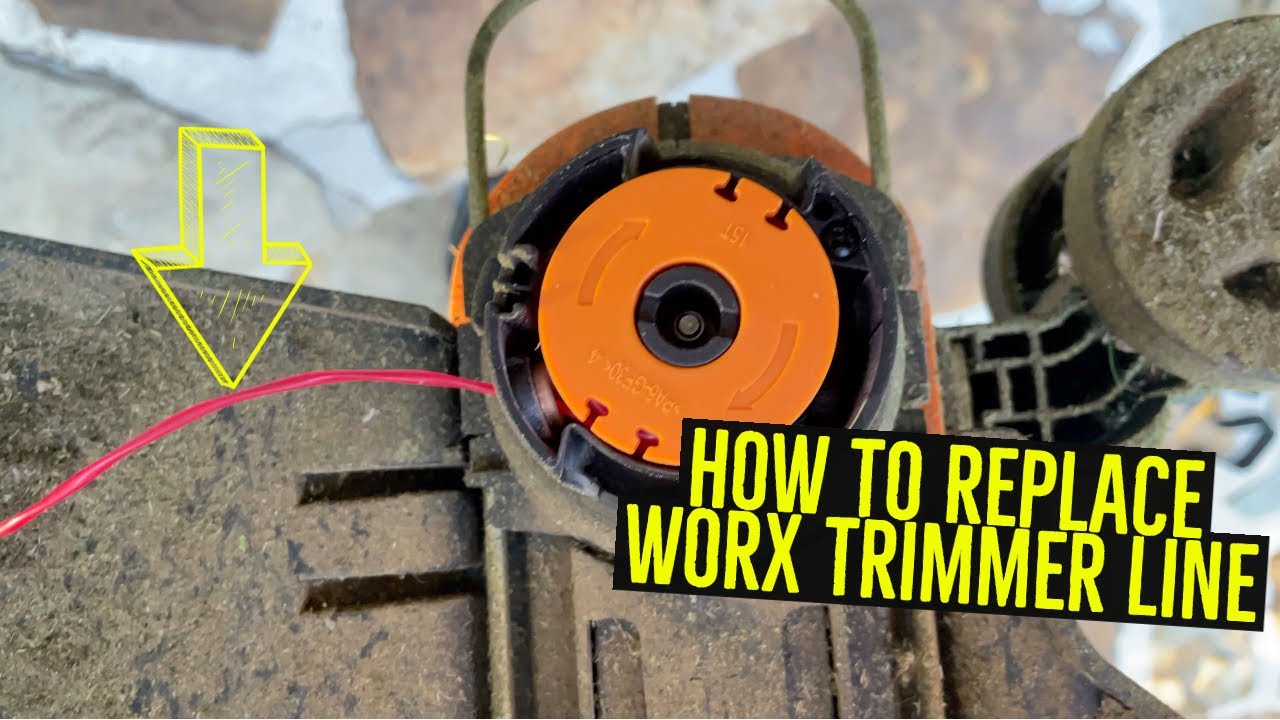 How To Change Weed Eater Line How to Replace Worx String Trimmer Line - YouTube