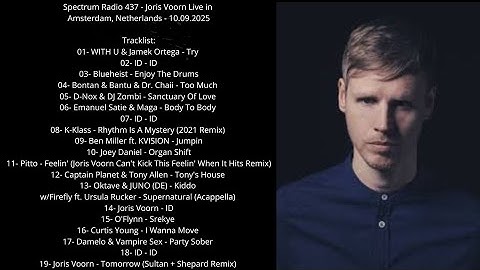 Spectrum Radio 437 - Joris Voorn Live in Amsterdam, Netherlands - 10.09.2025