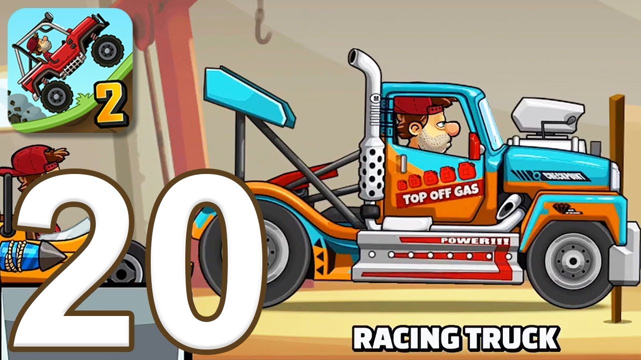 Hill Climb Racing 2 - New Vehicle RACING TRUCK Fully Upgraded