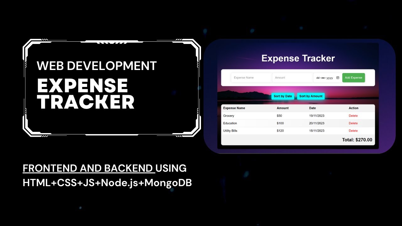 Creating an Expense Tracker with HTML Forms | Expense Tracker Tutorial ...