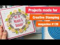 Projects made for Creative Stamping magazine 139 with NEW collection by CCP @CraftStashcoukTV