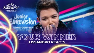 Lissandro reacts to winning Junior Eurovision 2022 for France! 🇫🇷