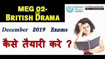 MEG 02 British Drama | M. A English | IGNOU Exam