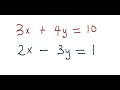 Solve Simultaneous Equations with Elimination Method