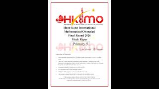 HKIMO Final Round 2026 Warm-Up Primary 5