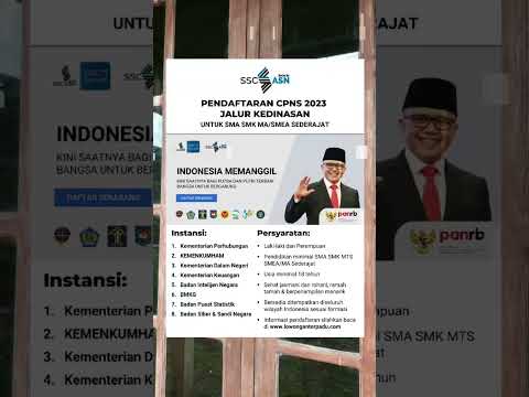 PENDAFTARAN CPNS JALUR KEDINASAN TAHUN 2023, UNTUK SMA SMK SEDERAJAT