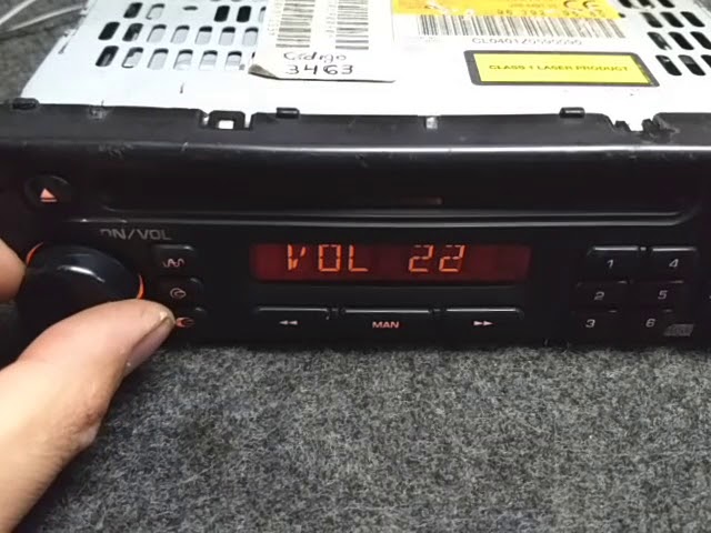 PEUGEOT 206 RADIO CD PLAYER HEAD UNIT 96552632XT NO CODE H006