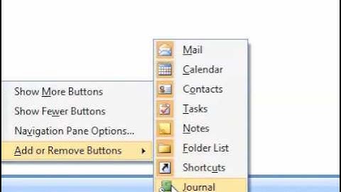 How to display Journal in the Navigation Pane in Outlook