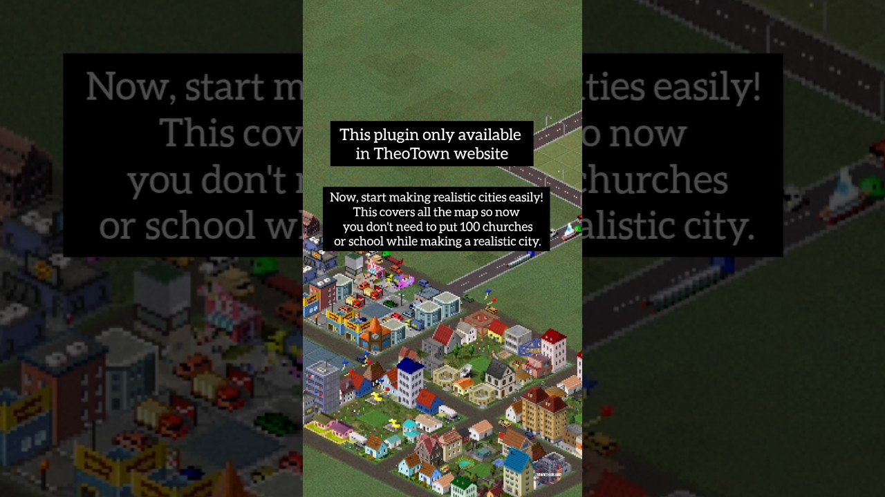 С этим плагином Theotown вам не нужно строить 100 церквей или школ, создавая реалистичный город.