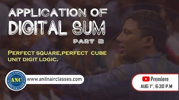 Application of Digital sum Method -Perfect Square| Perfect cube Unit Digit Logics Class-9