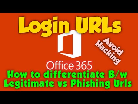 Office 365 login URLs | Legitimate vs Phishing URLs