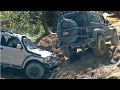 Suzuki Jimny ute and Jeep Wrangler JK offroading 4x4  Part 1