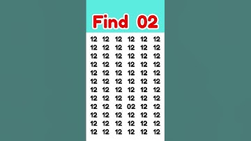 find one different number #shorts #shortvideo