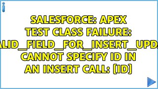 Apex Test Class Failure: INVALID_FIELD_FOR_INSERT_UPDATE, cannot specify Id in an insert call: [Id]