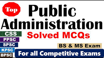 Public Administration MCQs