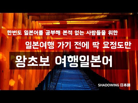   일본어를 한번도 공부해 보지 않은 분들을 위한 왕초보 생존 여행 일본어