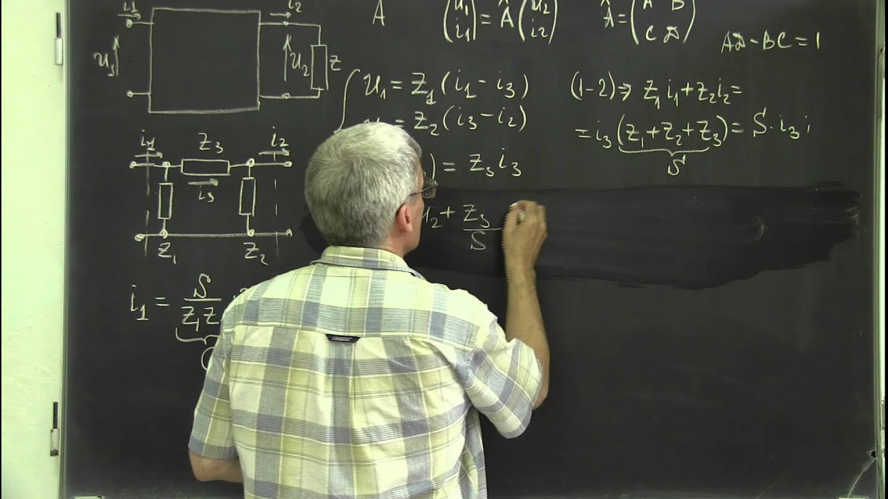 Лекция 184. П - образная схема замещения 4-х полюсника