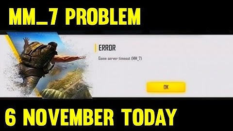 FREE FIRE MM_7 GAME SERVER TIMEOUT (MM_7) PROBLEM FIX | FREE FIRE NEW PROBLEM TODAY