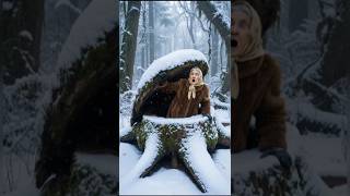 POV: Grandma's Hidden Tree Bunker. How does Grandma Survive Bears? #yakutia #snow #animals