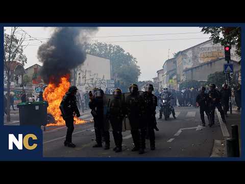 CLASH: Toulouse Student Protests Turn Violent as French Riot Police Deploy Outside School | AM1W