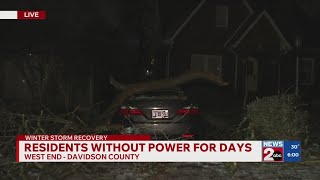 Residents in Nashville, TN's West End neighborhood without power for days