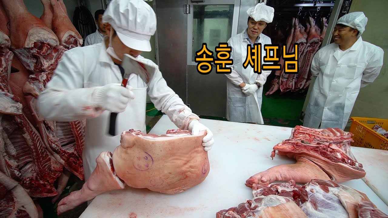 ⁣발골 극한직업 돼지 한마리 손질 / amazing korean pork cutting 제주도#1